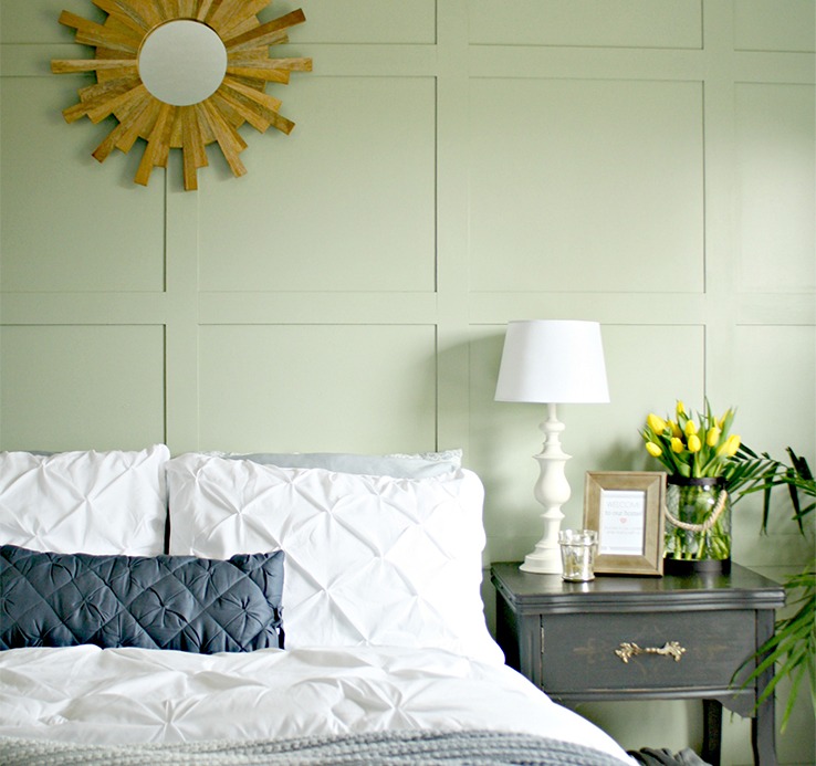 How to Create a Painted Square Wall with Wood Planks SherwinWilliams