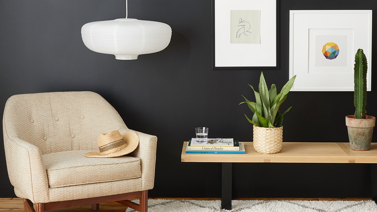 Paint a Matte Black Accent Wall