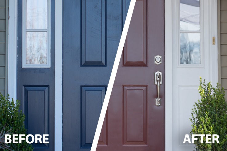 How To Paint A Front Door Snapdry Door Trim Paint