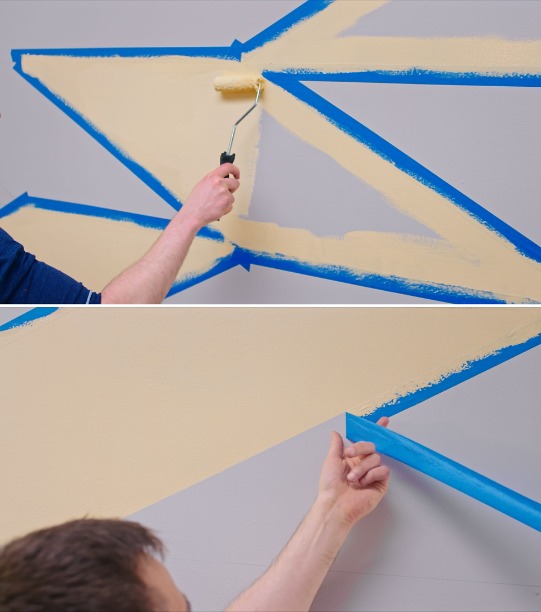 How To Paint An Accent Wall With Geometric Shapes Sherwin Williams