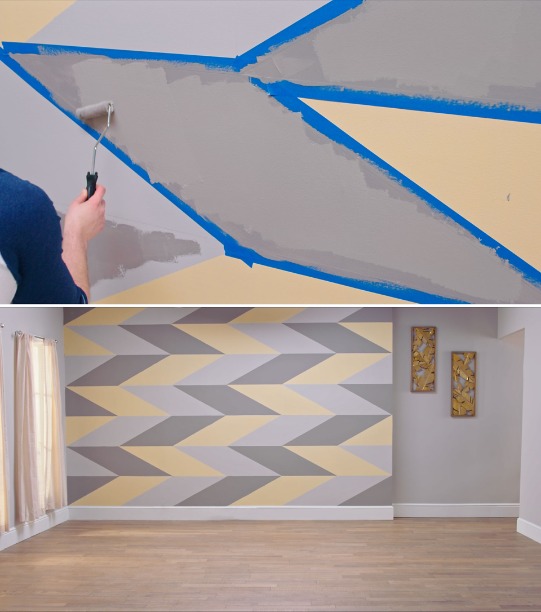 How To Paint An Accent Wall With Geometric Shapes Sherwin Williams