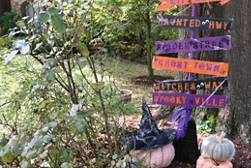 Witch's Broom Directional Yard Sign