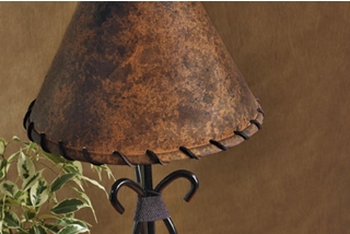 Traditional Leather Lamp Shade