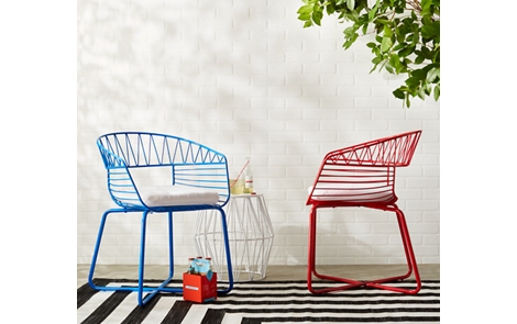 Spray painted patio chairs