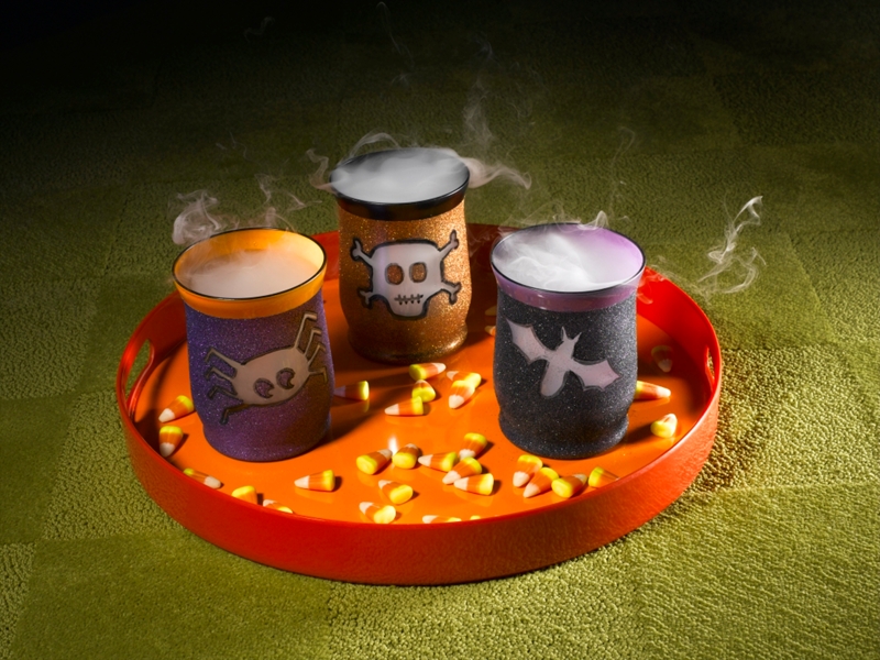 Halloween Votives Project, Halloween Spray Paint Projects Krylon