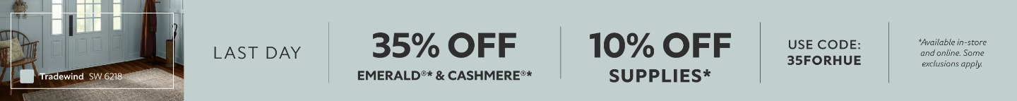 Last Day. 35% OFF Emerald® & Cashmere®, 10% OFF Supplies. Use Code: 35FORHUE. *Available in store and online. Some exclusions apply.