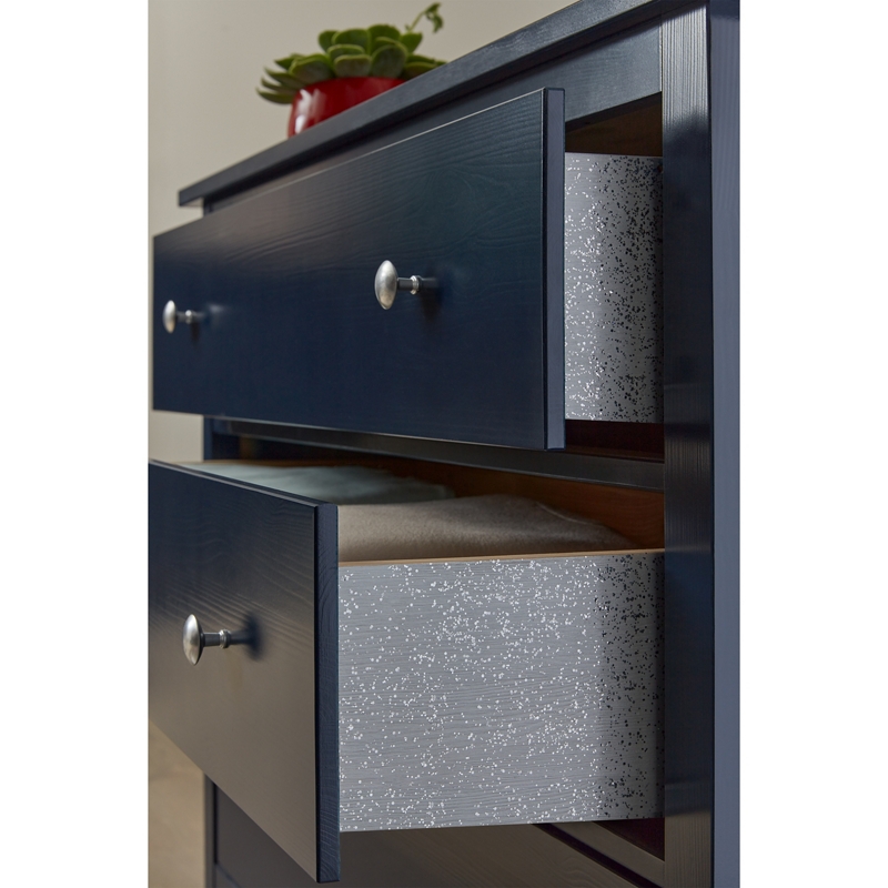 Navy and Metallic Glitter Dresser, Furniture Spray Paint Projects Krylon