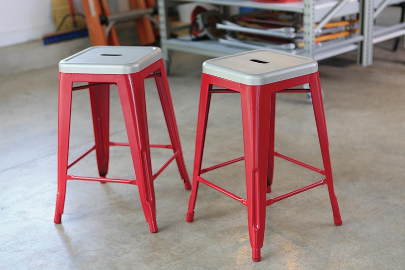 spray painting metal kitchen bar stools