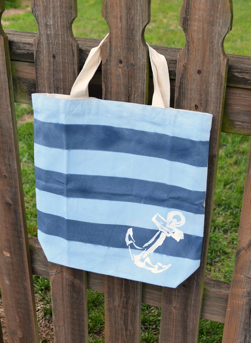 Nautical Striped Tote Bag, Fabrics, Fashion & Accessories Spray Paint ...