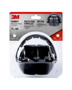 3M  25 dB Reusable  Soft Foam  Folding Earmuffs  Black  1 pair 