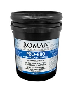 Roman PRO-880 Ultra Clear Strippable Wallcovering Adhesive