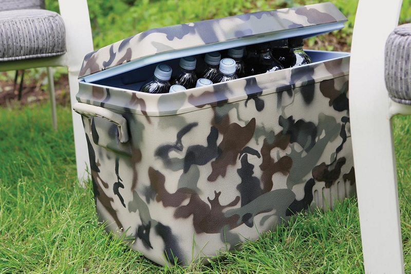 How To Paint A Plastic Cooler Featuring Camo Spray Paint From Krylon