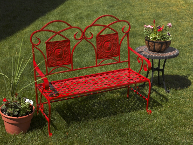 Refurbished Metal Garden Bench Project, Outdoor Spray 